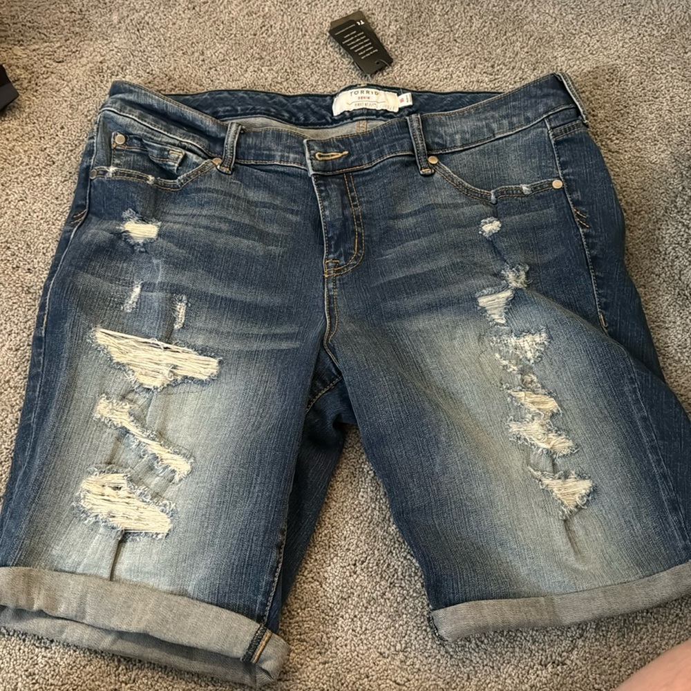Torrid distressed Bermuda Shorts